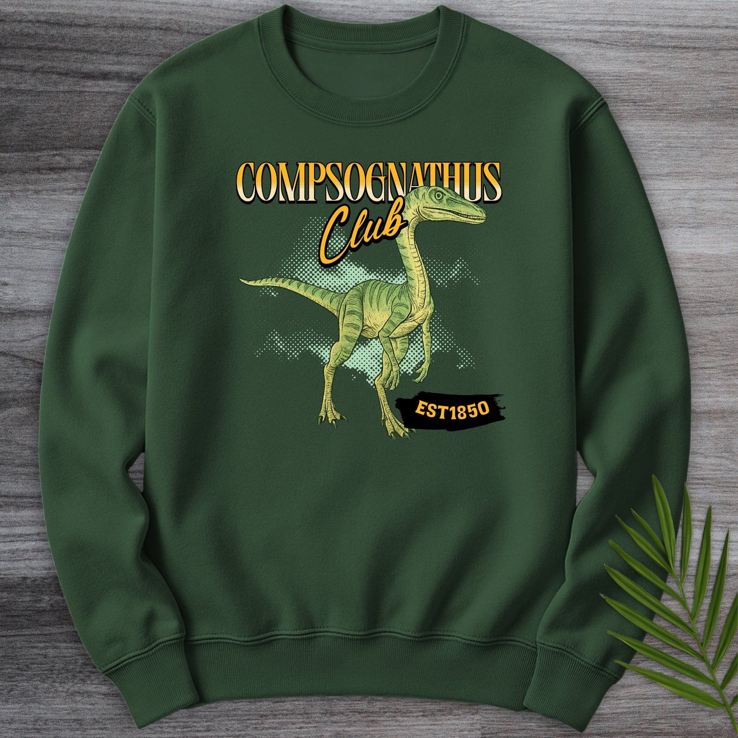Sweatshirt Forest Green / S The Compsognathus Club Crewneck