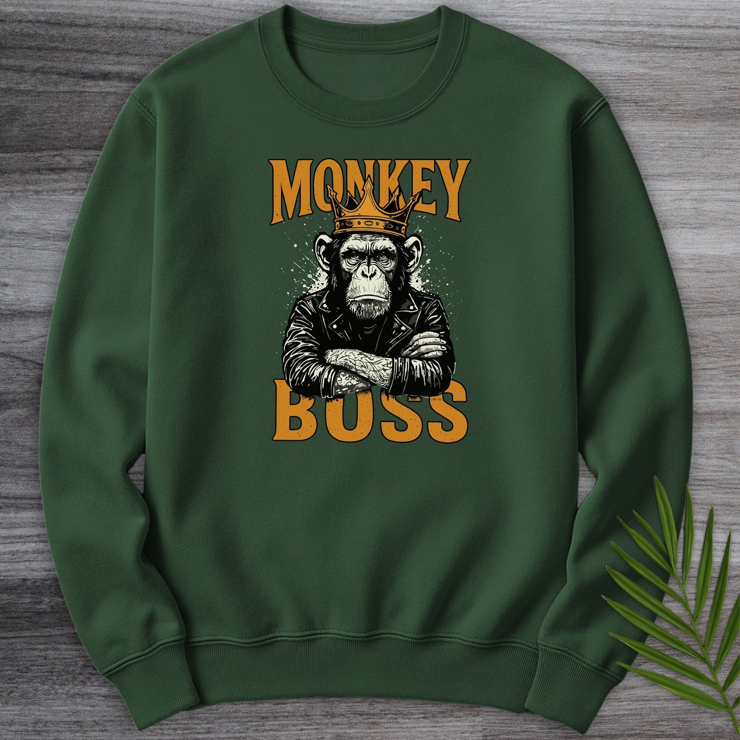 Sweatshirt Forest Green / S The Monkey Boss Crewneck