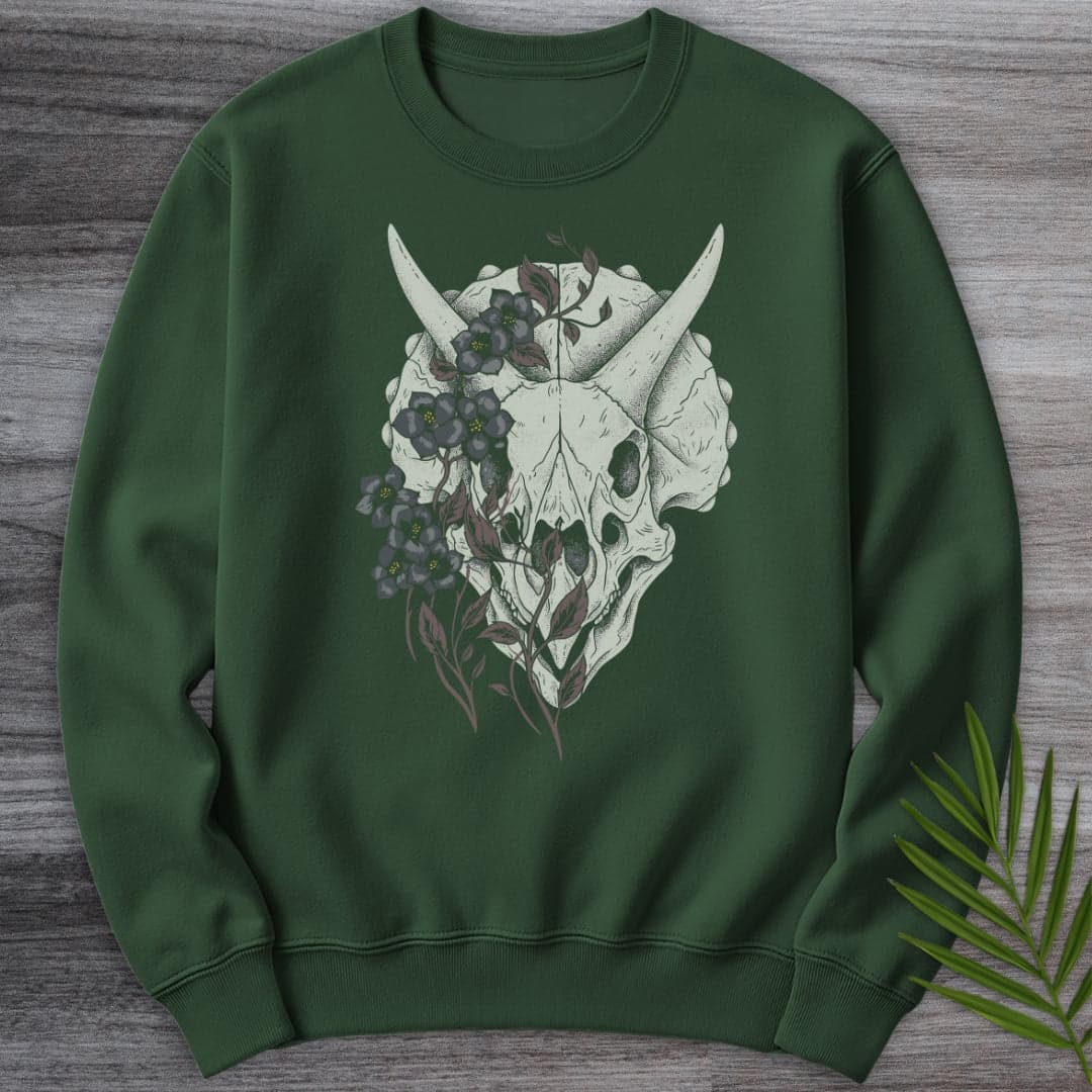 Sweatshirt Forest Green / S Triceratops Botanical Relic Crewneck