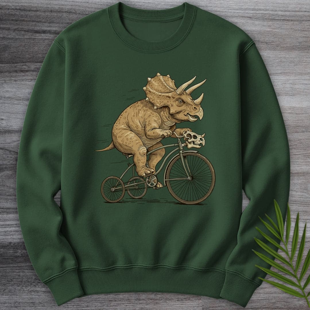 Sweatshirt Forest Green / S Triceratops Tricycle Crewneck