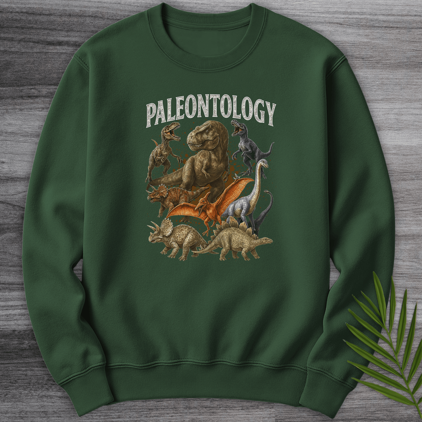 Sweatshirt Forest Green / S Vintage 90's Paleontology Collection Crewneck