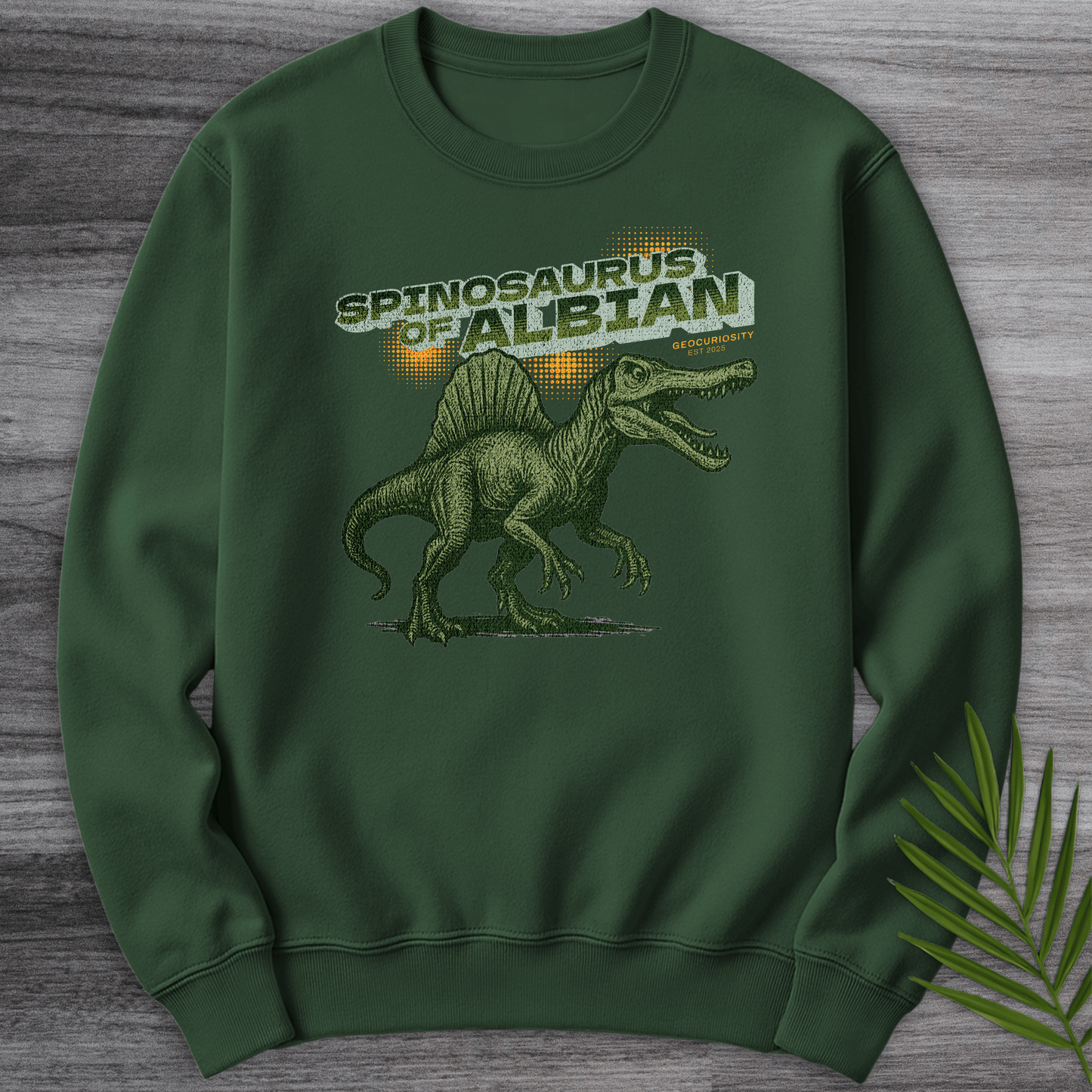 Sweatshirt Forest Green / S Vintage Spinosaurus of Albian Crewneck