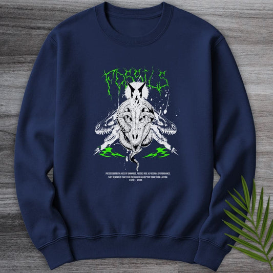 Sweatshirt Navy / S Deep Metal Fossils Crewneck