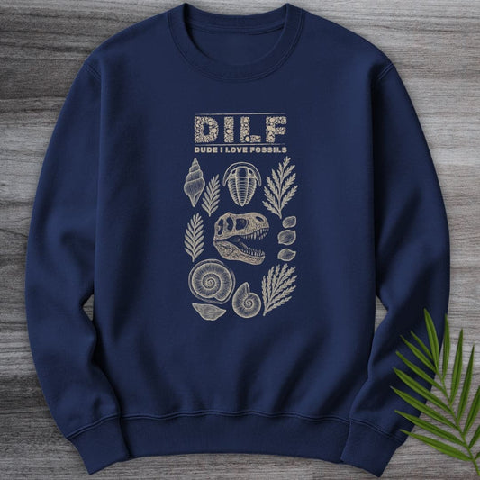 Sweatshirt Navy / S Dude I Love Fossils Crewneck