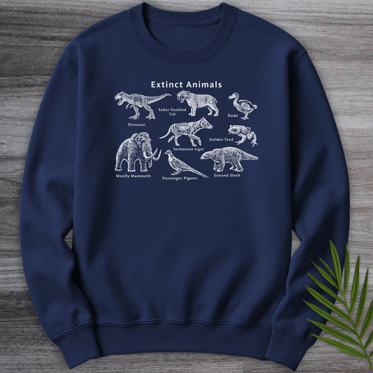 Sweatshirt Navy / S Extinct Animals Crewneck