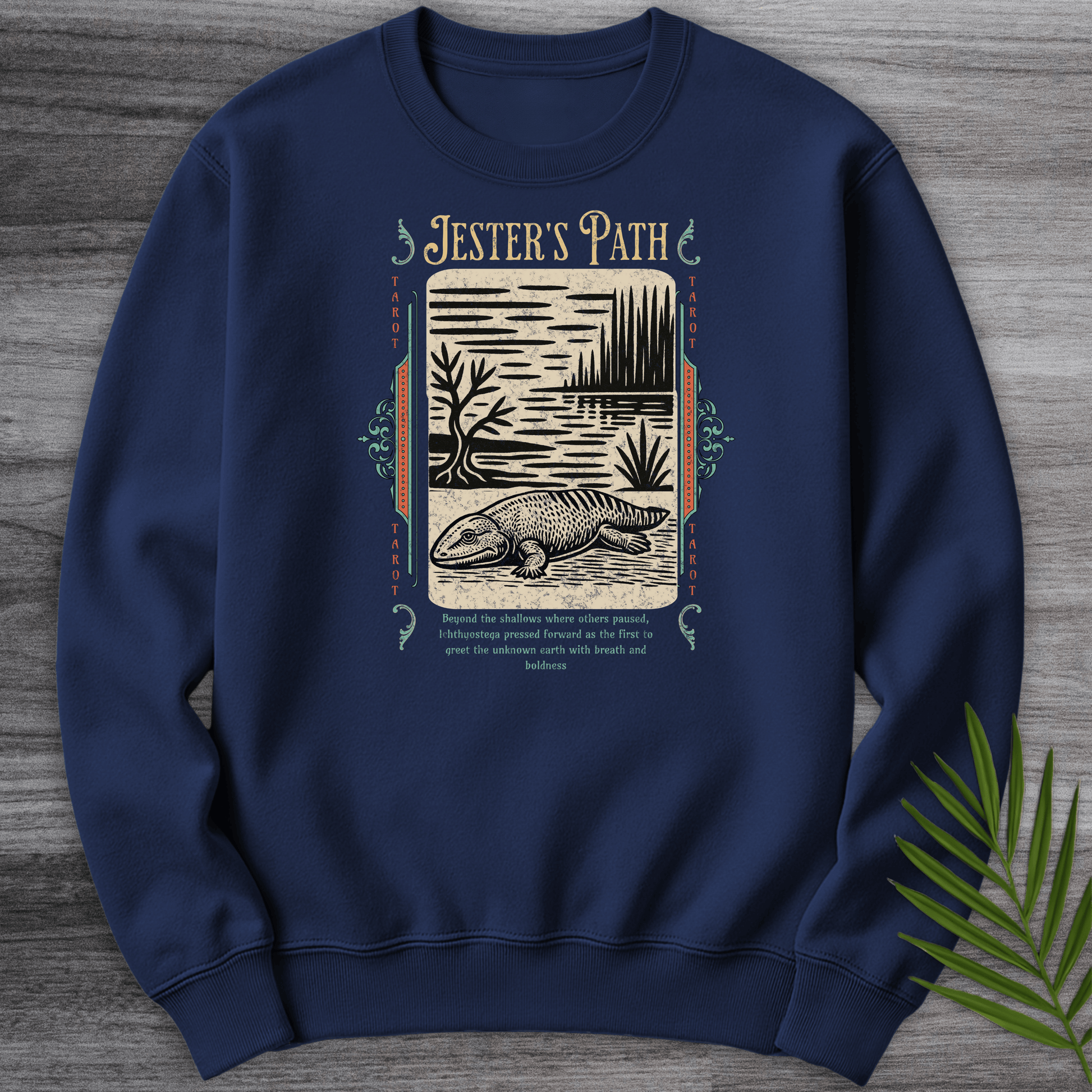 Sweatshirt Navy / S Ichthyostega Jester's Path Crewneck