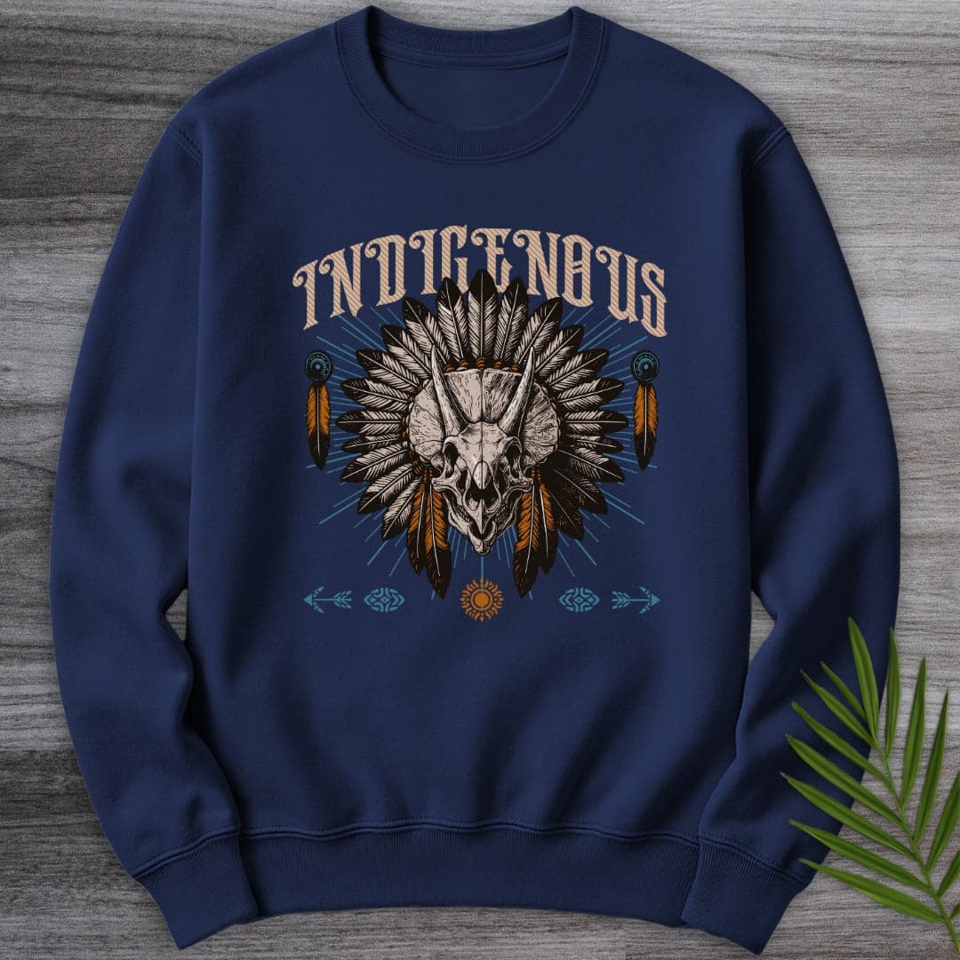 Sweatshirt Navy / S Indigenous Triceratops Crewneck