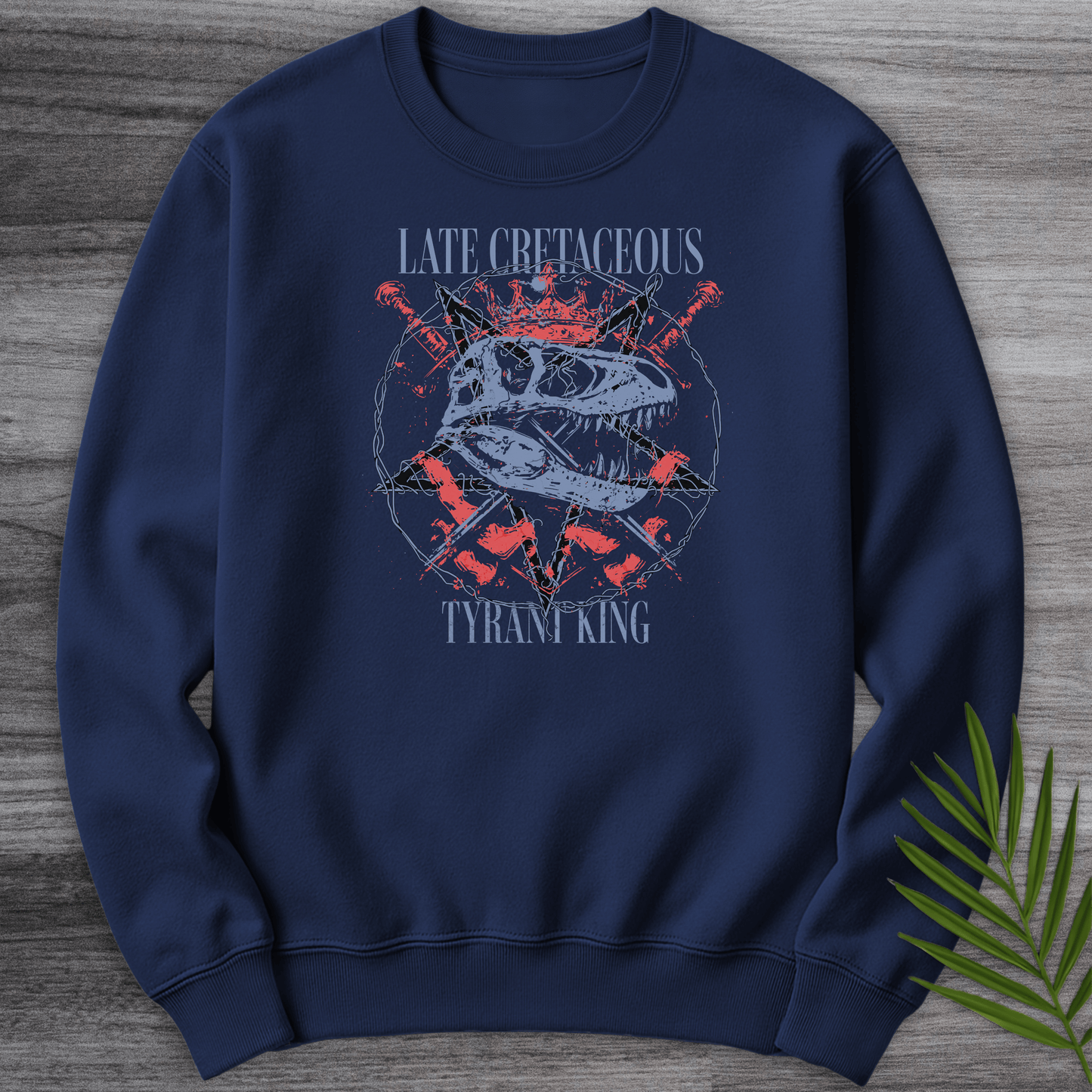 Sweatshirt Navy / S Late Cretaceous Tyrant King Crewneck