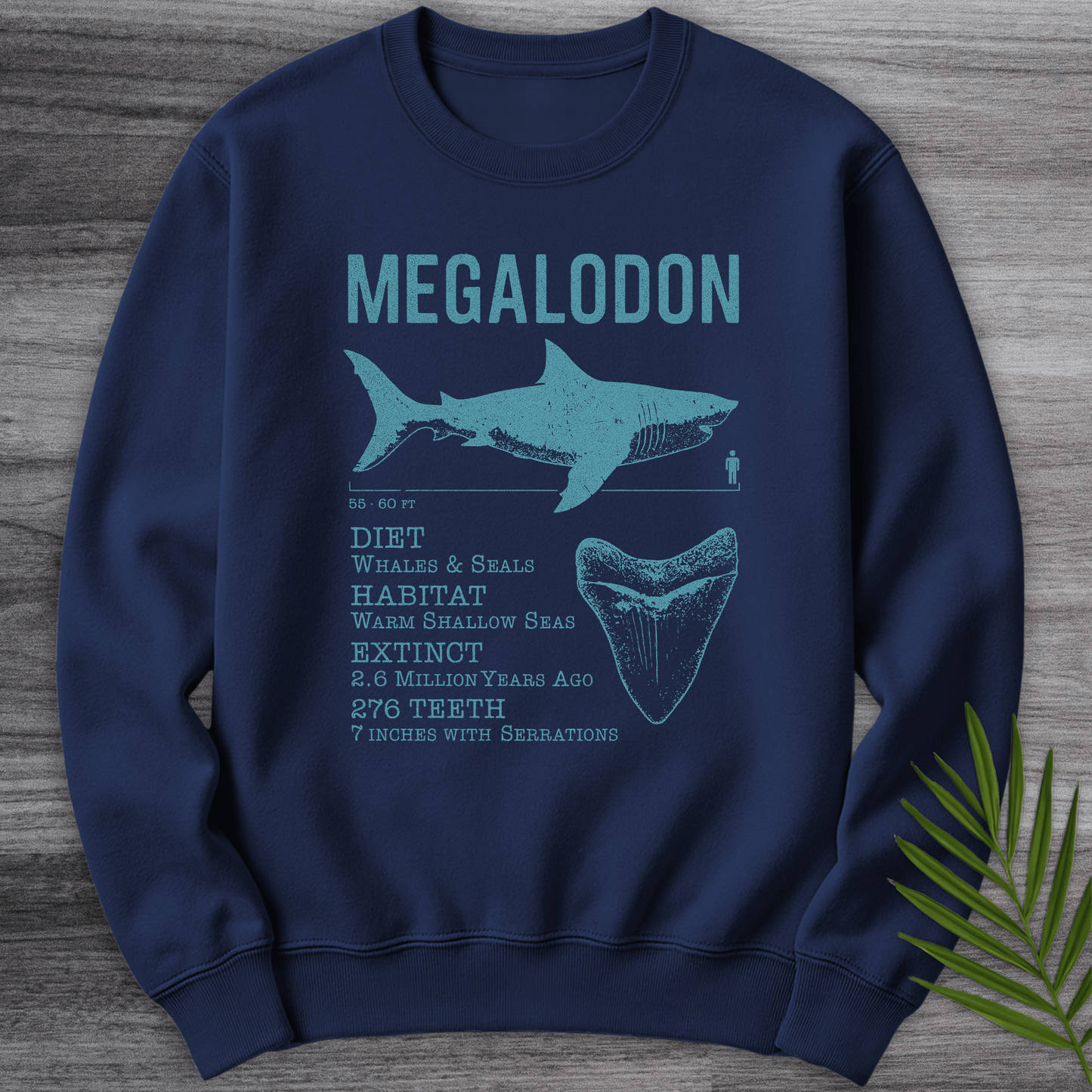 Sweatshirt Navy / S Megalodon: Leviathan of the Shallows Crewneck