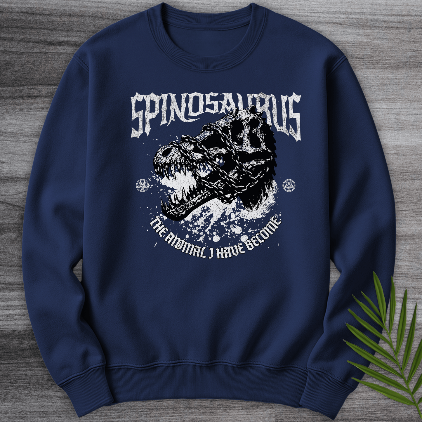 Sweatshirt Navy / S Metal Spinosaurus & Chains Crewneck