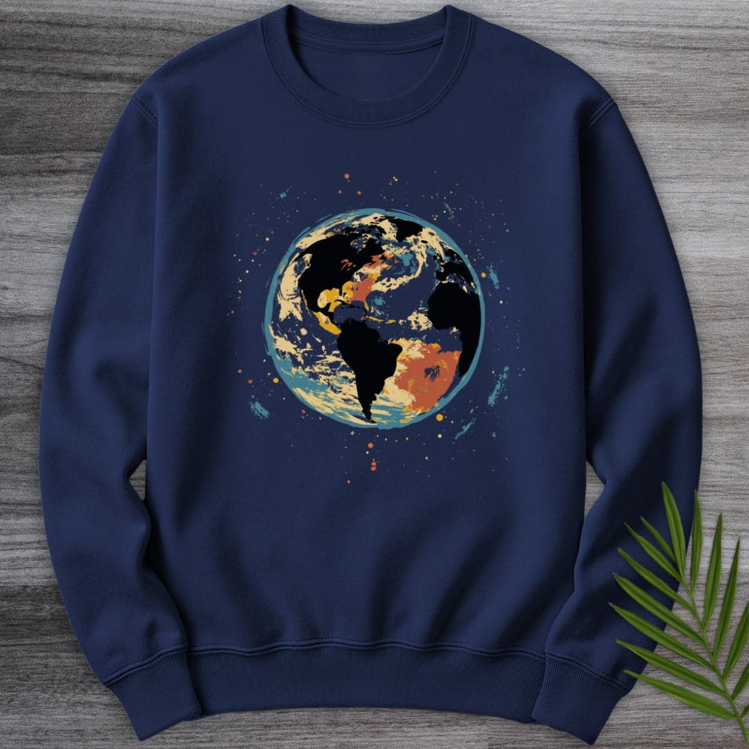Sweatshirt Navy / S Painted Earth Graphic Crewneck