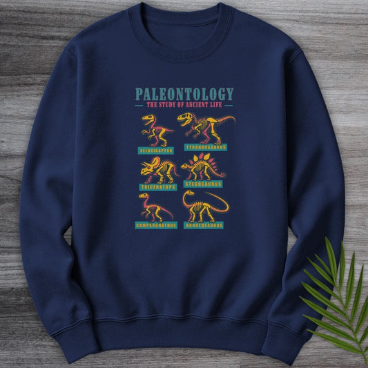 Sweatshirt Navy / S Paleontology Vintage Fossil Names Crewneck