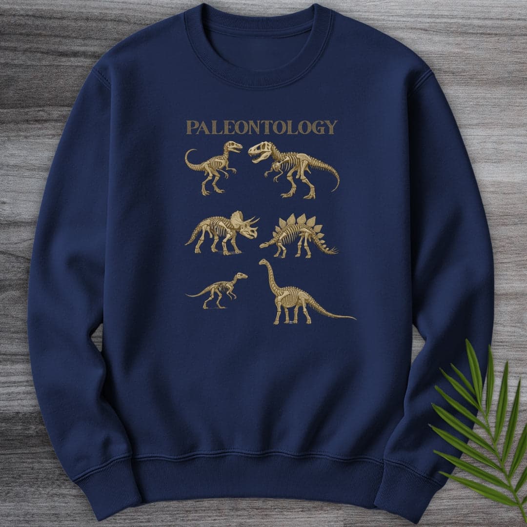 Sweatshirt Navy / S Paleontology Vintage Fossils Crewneck