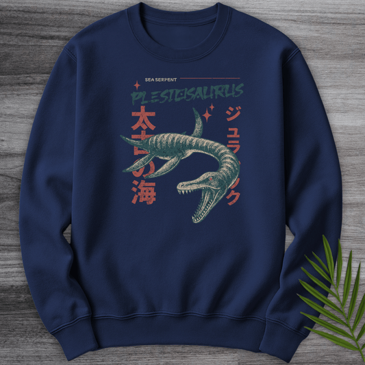 Sweatshirt Navy / S Plesiosaurus Ancient Sea Serpent Crewneck