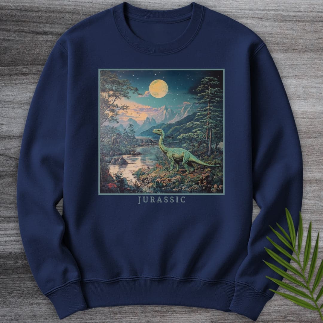 Sweatshirt Navy / S Prehistoric  "Jurassic" Dinosaur Aesthetic Crewneck