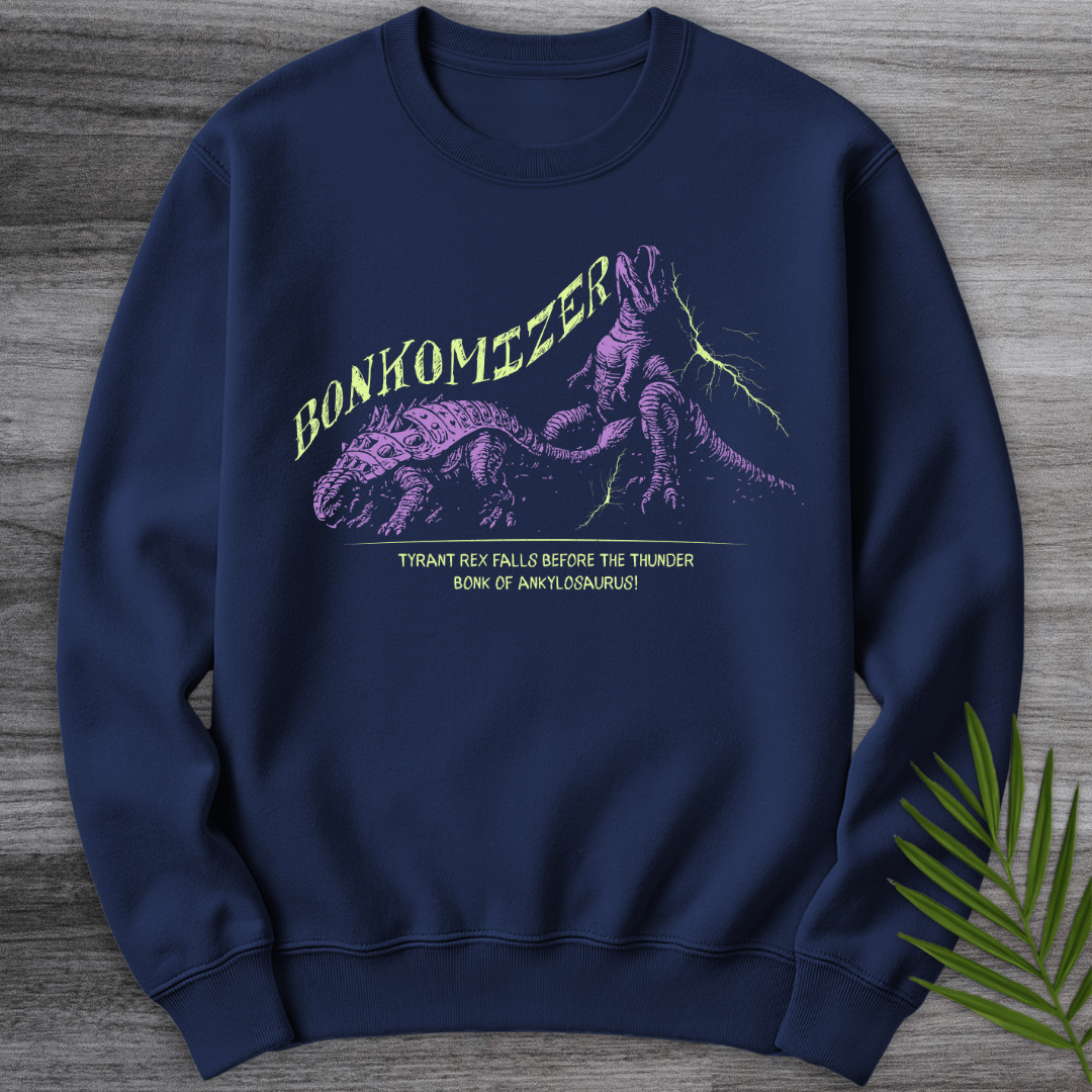 Sweatshirt Navy / S Thunder Bonkomizer: Ankylosaurus vs Rex Crewneck
