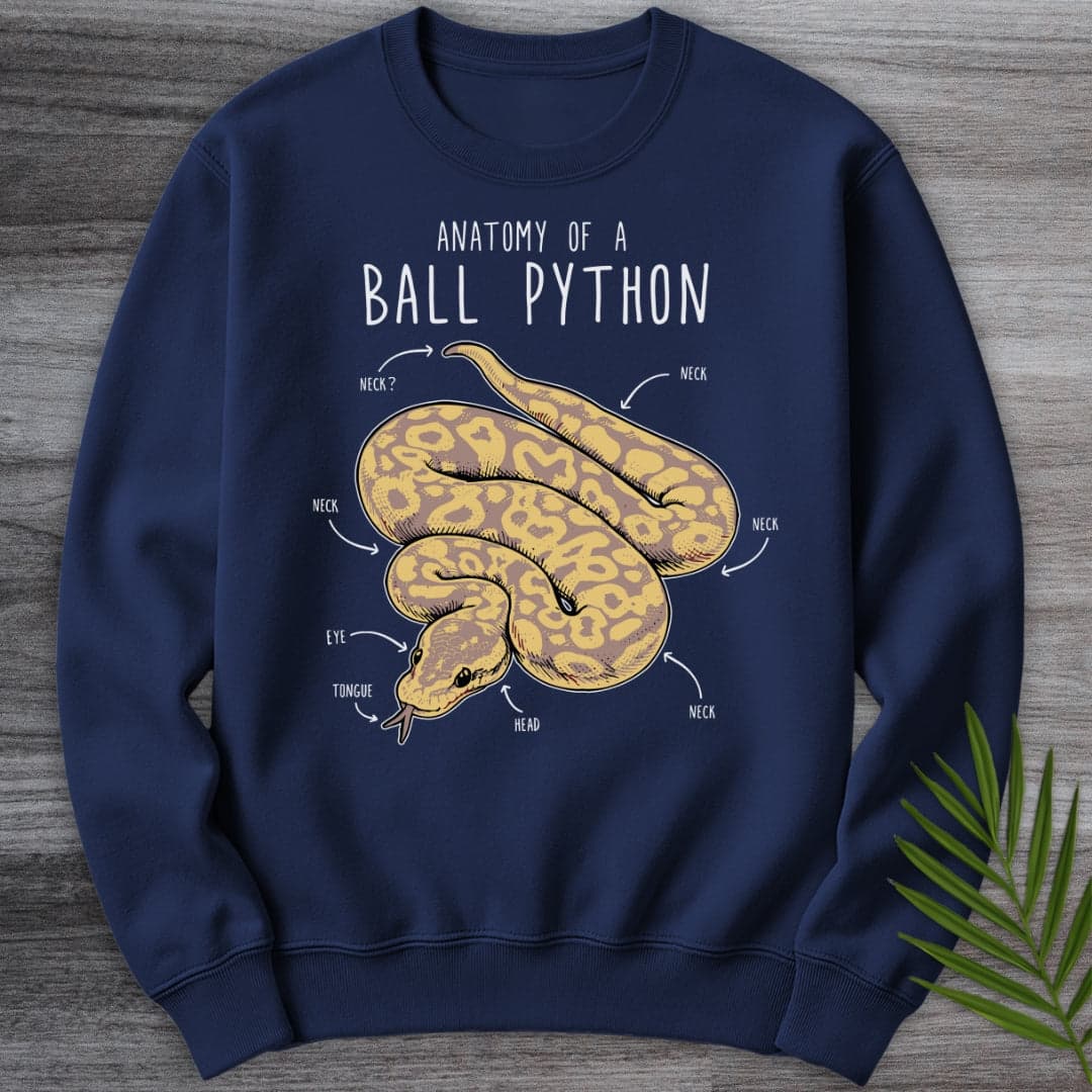 Sweatshirt Navy / S Vintage Banana Ball Python Anatomy Crewneck