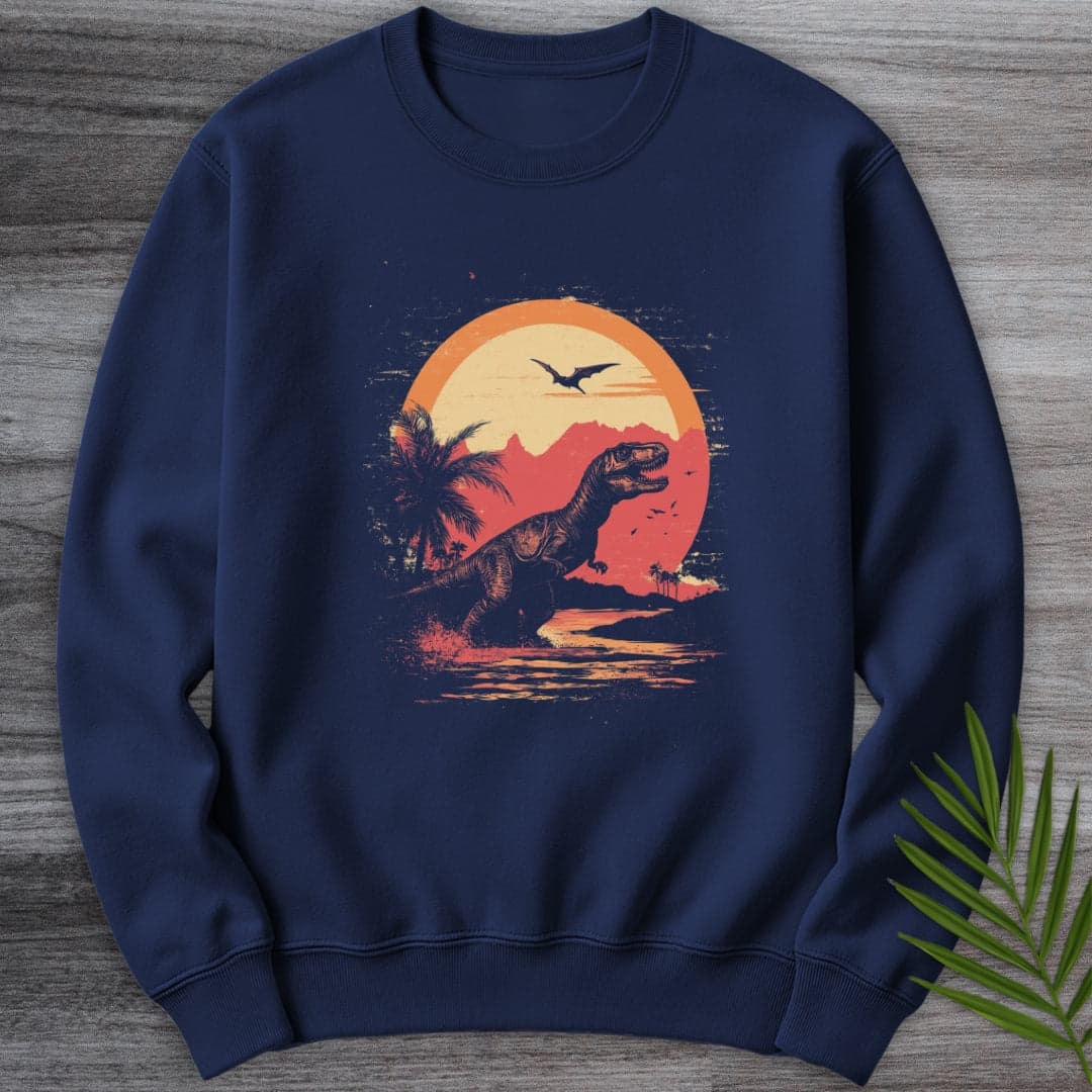 Sweatshirt Navy / S Vintage Mesozoic Retro Jungle Crewneck