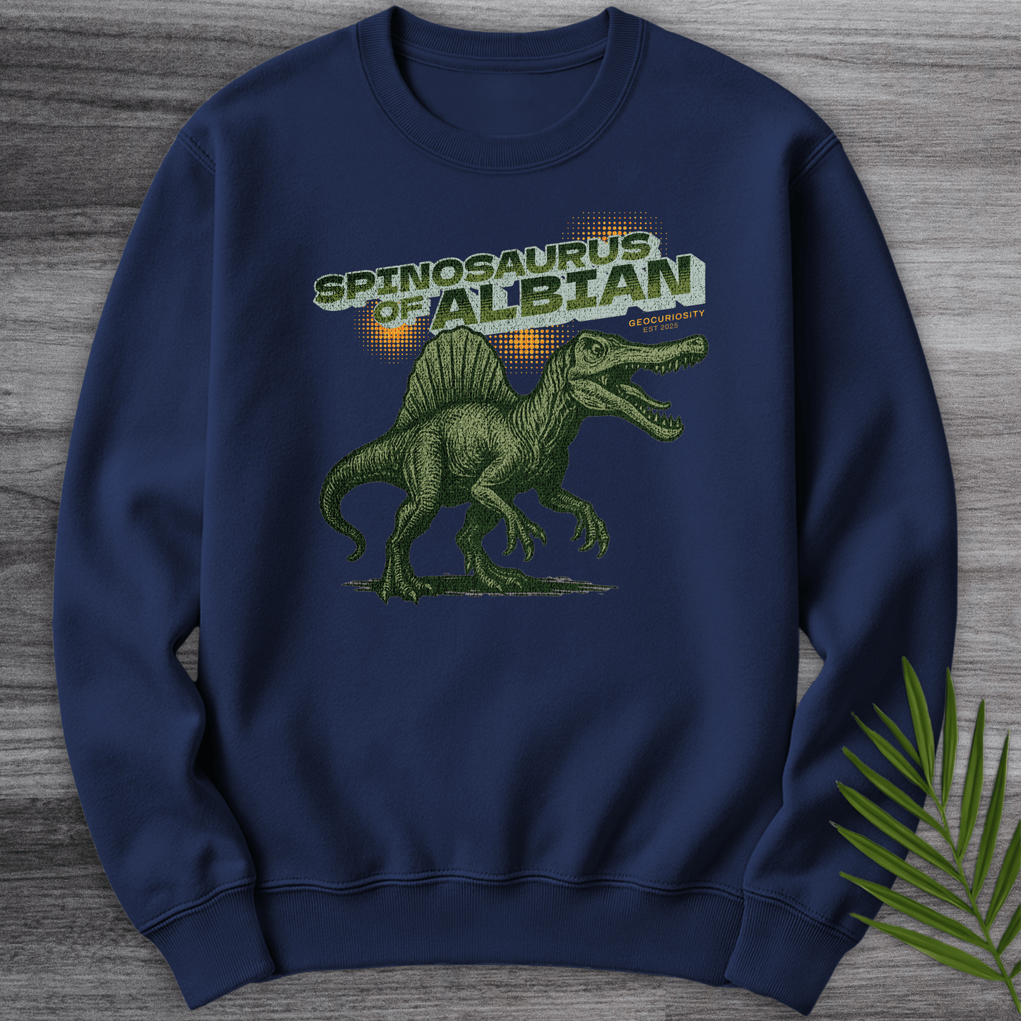 Sweatshirt Navy / S Vintage Spinosaurus of Albian Crewneck
