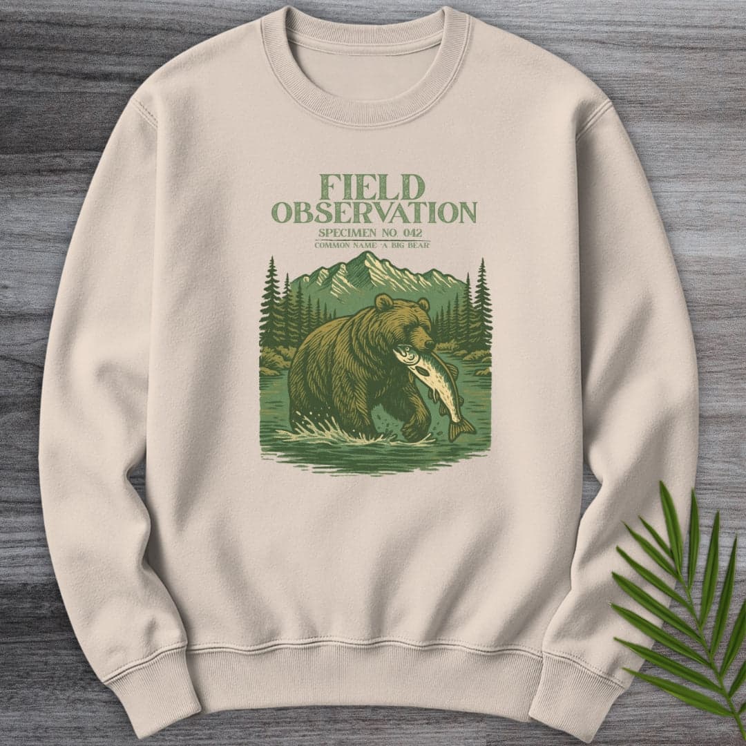 Sweatshirt Sand / S A Big Bear Observation Crewneck