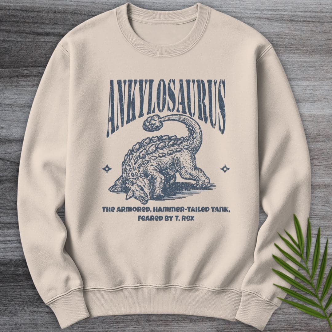 Sweatshirt Sand / S Ankylosaurus Hammer-Tailed Tank Crewneck