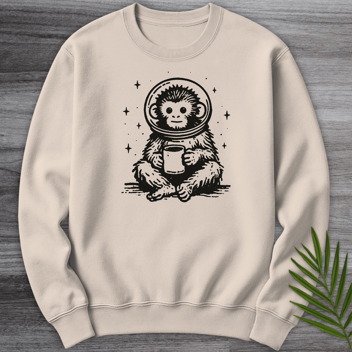 Sweatshirt Sand / S Astro Coffee Monkey Crewneck