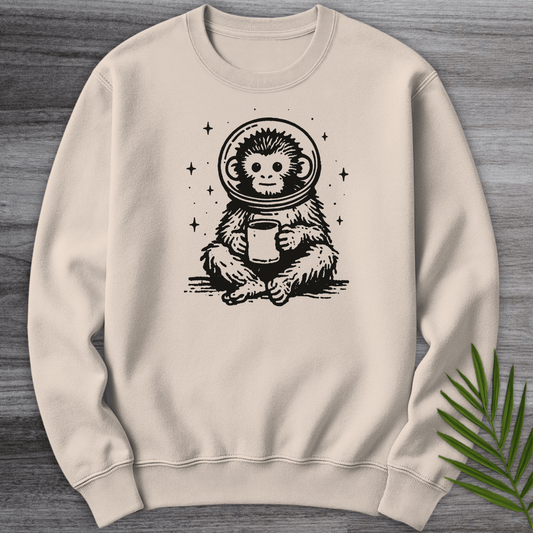 Sweatshirt Sand / S Astro Coffee Monkey Crewneck