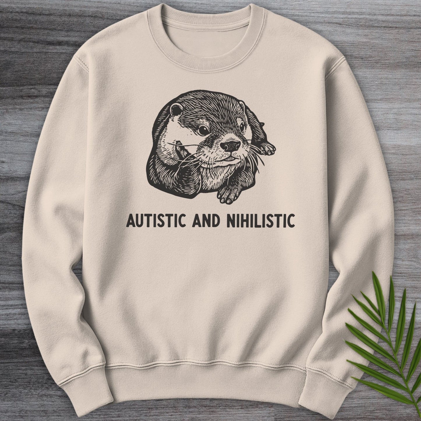 Sweatshirt Sand / S Autistic and Nihilistic Crewneck
