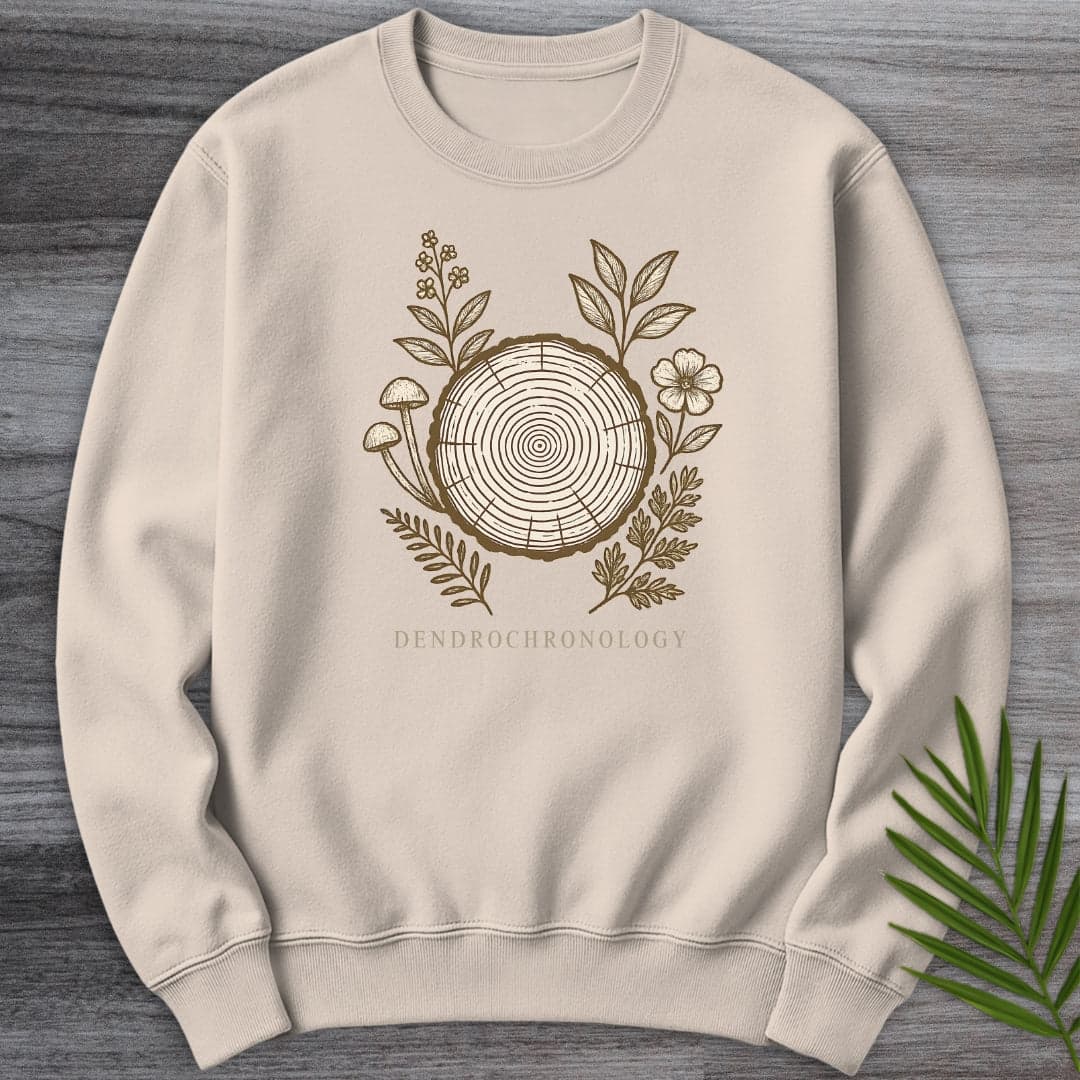 Sweatshirt Sand / S Dendrochronology Tree Ring Crewneck