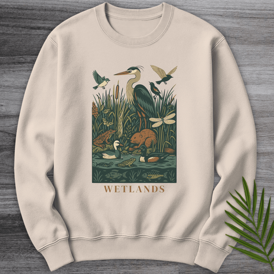 Sweatshirt Sand / S Freshwater Wetland Environment Crewneck