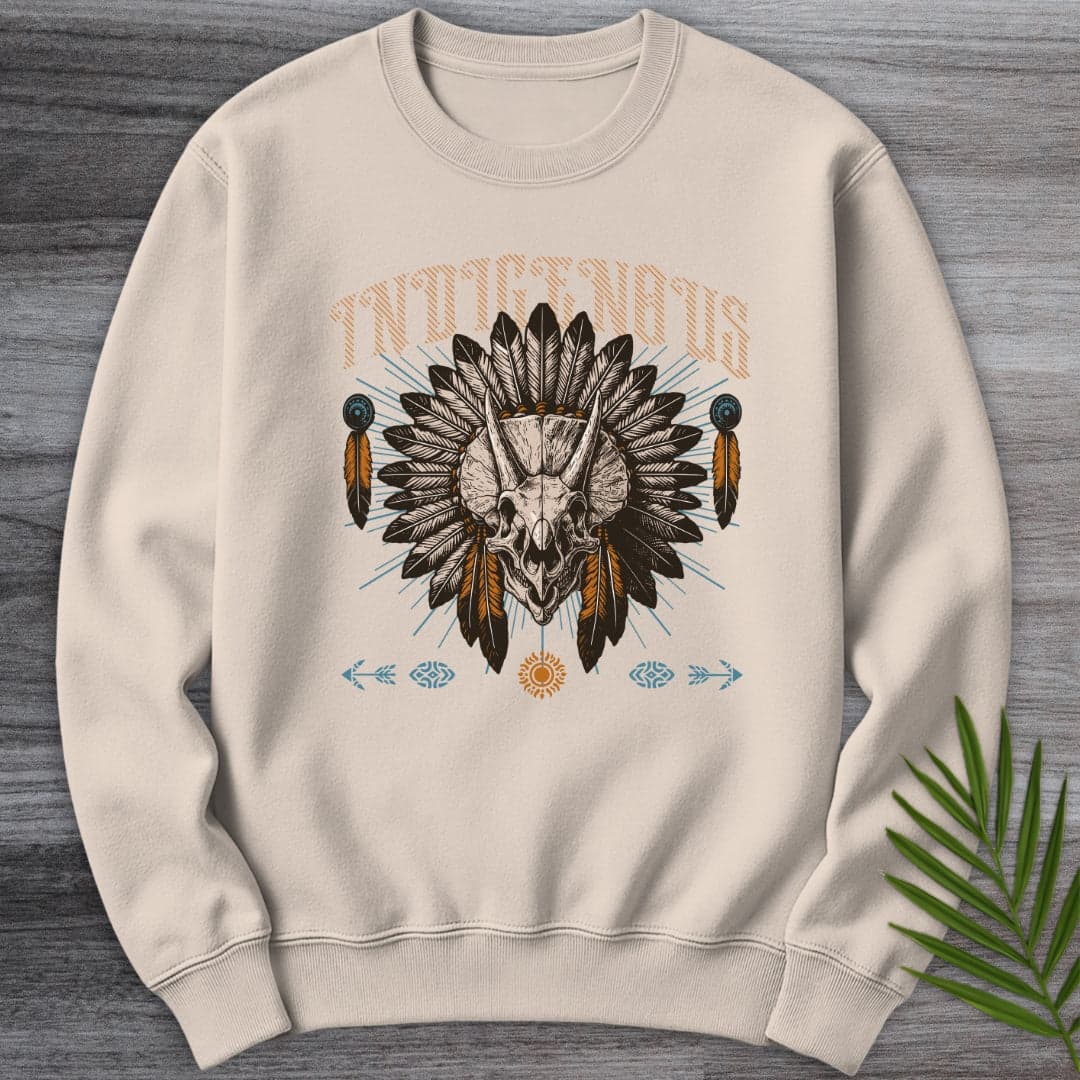 Sweatshirt Sand / S Indigenous Triceratops Crewneck