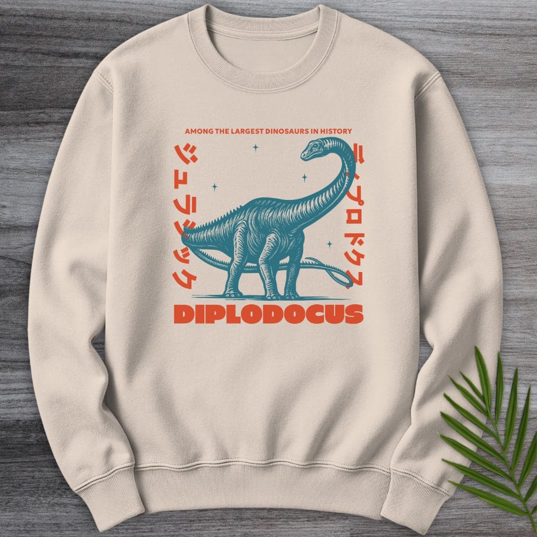 Sweatshirt Sand / S Japanese Vintage Diplodocus Crewneck