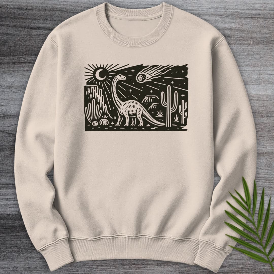 Sweatshirt Sand / S Meteor Dino Sunset Crewneck