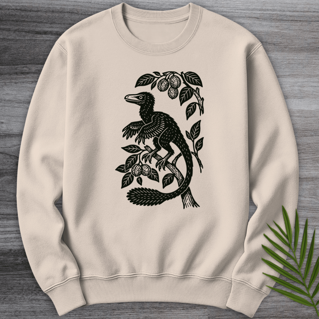 Sweatshirt Sand / S Microraptor Among Leaves Crewneck