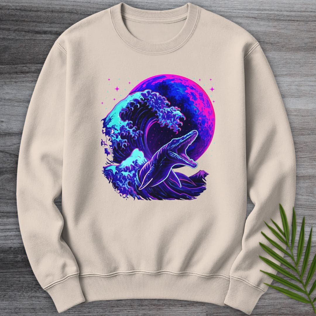 Sweatshirt Sand / S Mosasaur Cybermoon Wave Crewneck