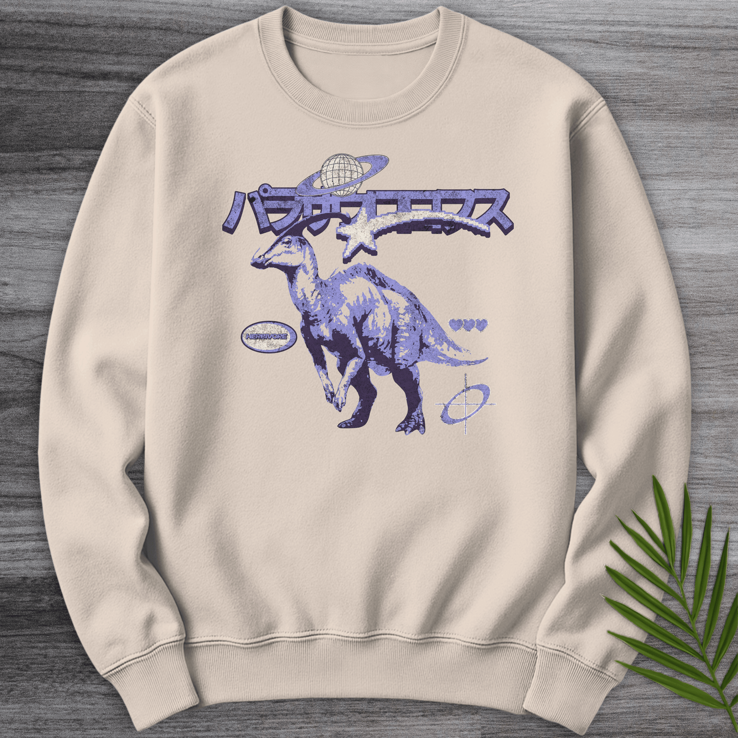 Sweatshirt Sand / S Old Vintage Japanese Parasaurolophus Crewneck