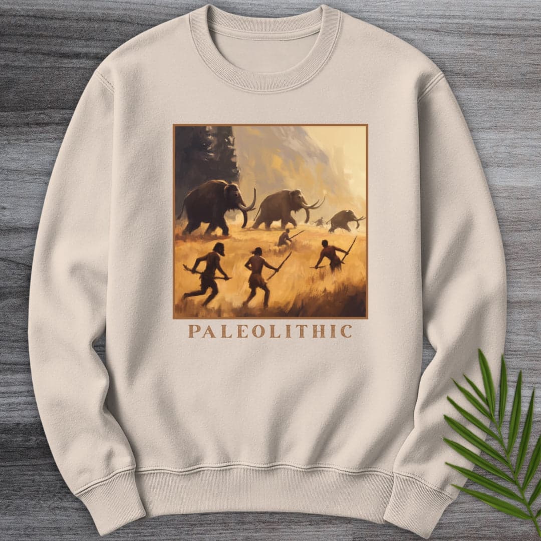 Sweatshirt Sand / S Paleolithic Mammoth Hunters Crewneck