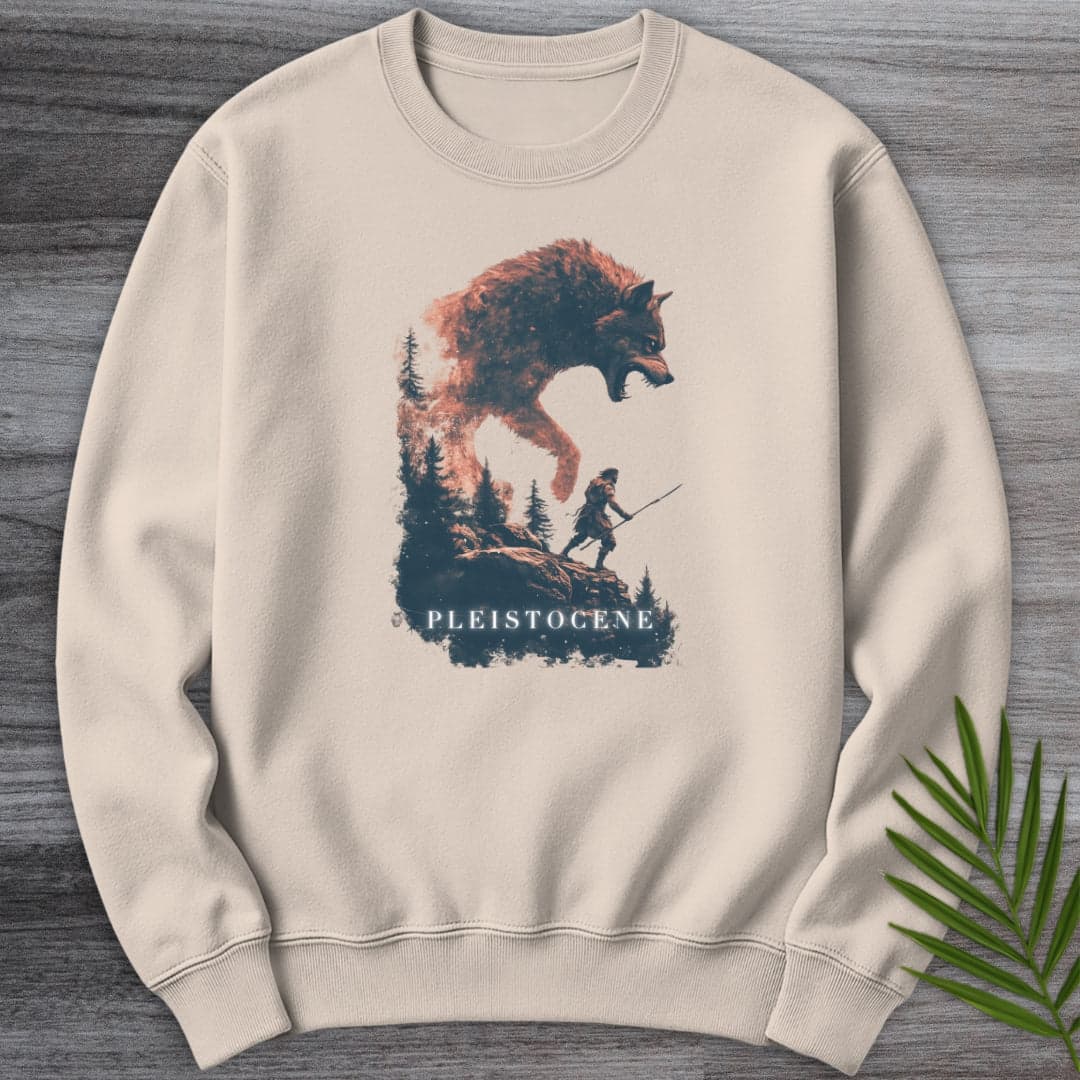 Sweatshirt Sand / S Pleistocene Dire Wolf Spirit Crewneck