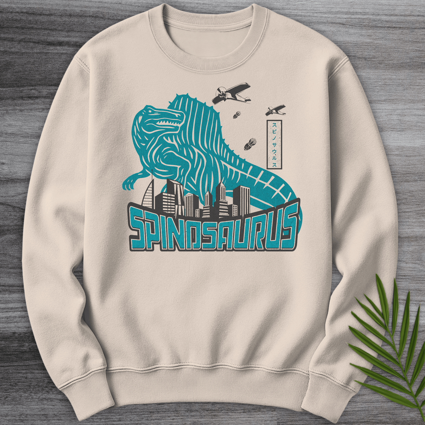 Sweatshirt Sand / S Spino Attack_Vintage Japanese Crewneck