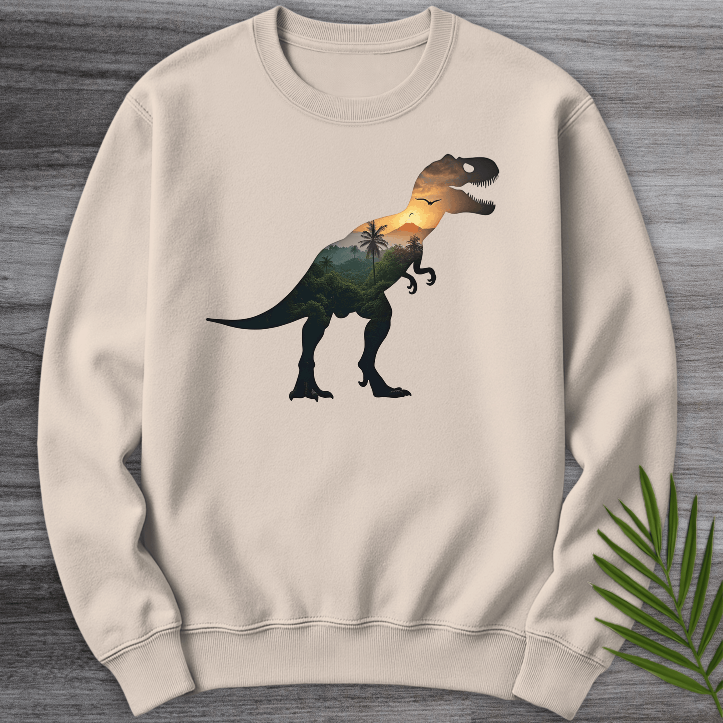 Sweatshirt Sand / S T.rex Environment Silhouette Environment Crewneck