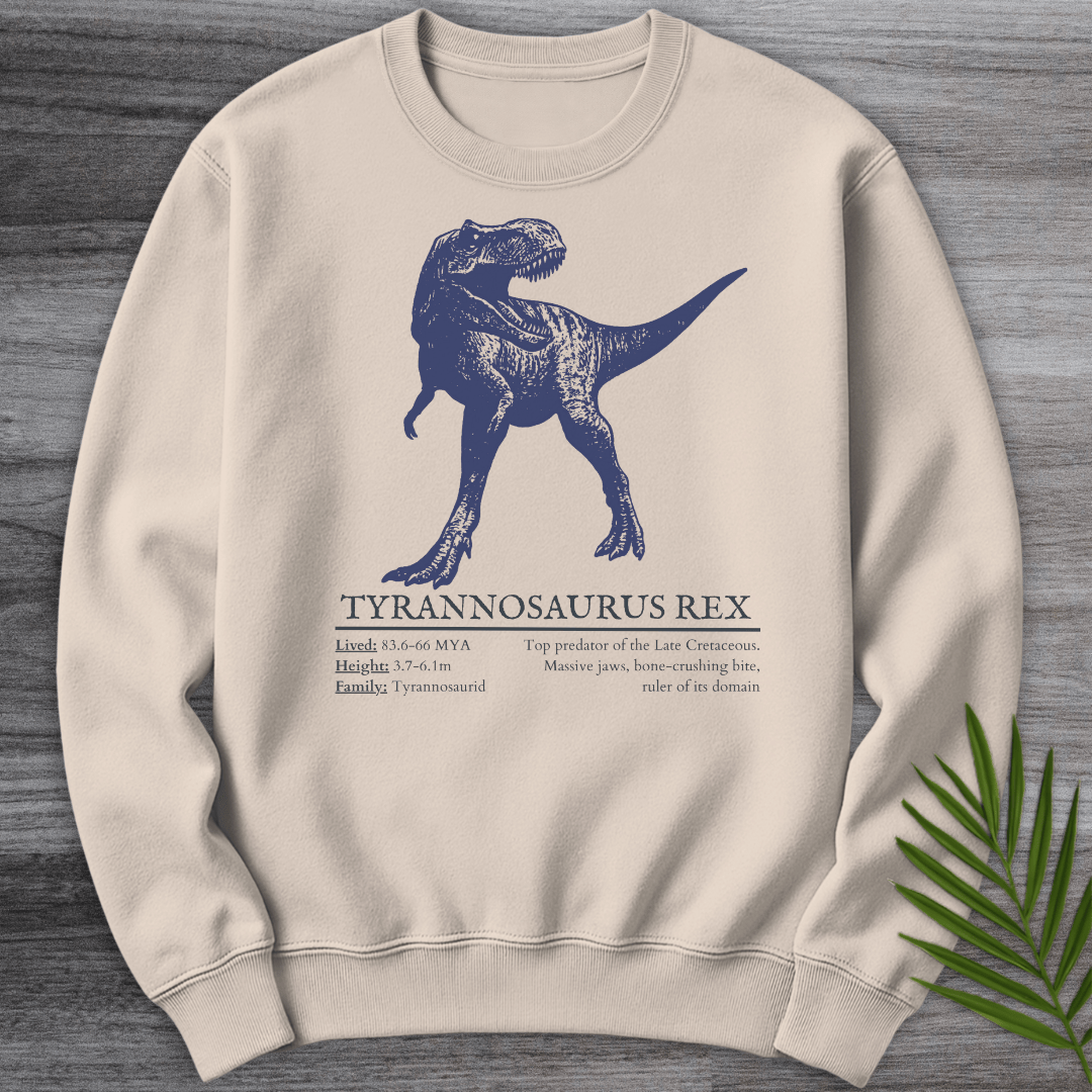 Sweatshirt Sand / S T.Rex Tyrant Lizard King Crewneck