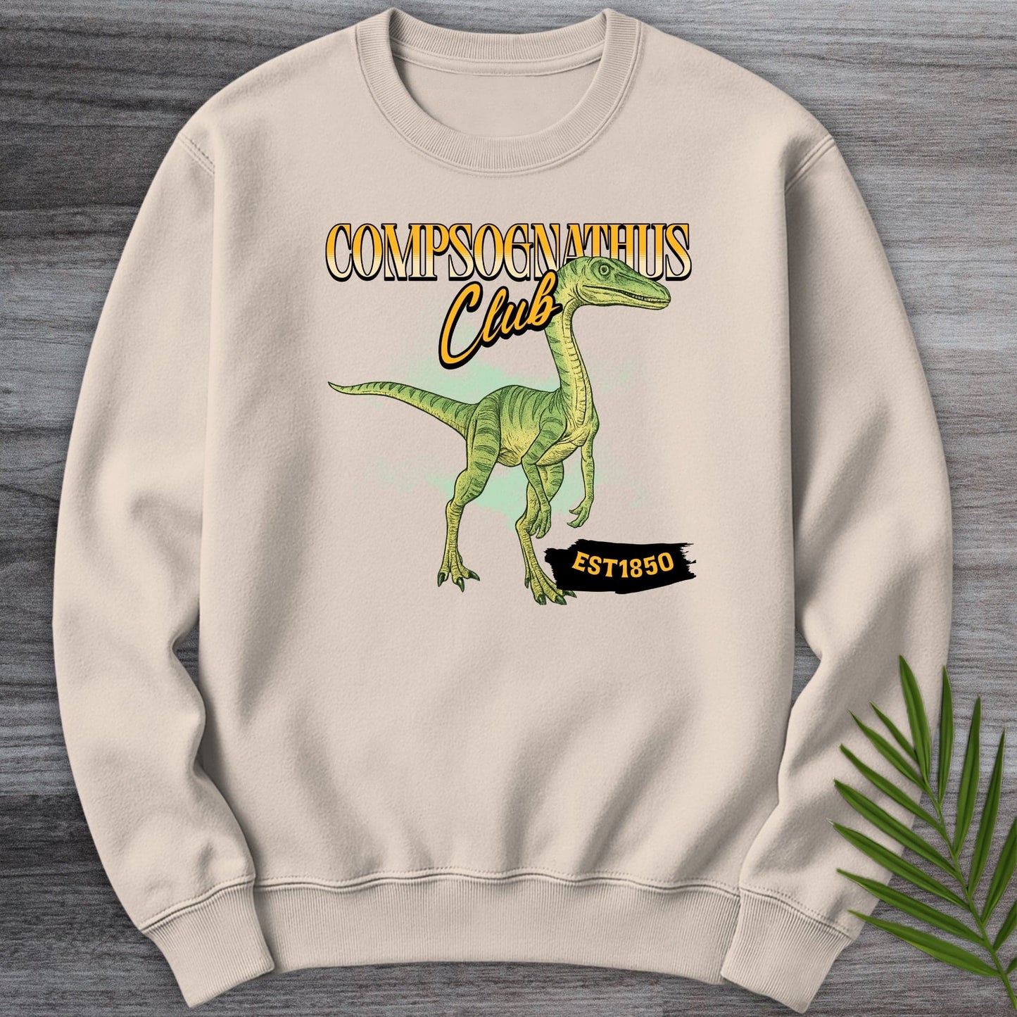 Sweatshirt Sand / S The Compsognathus Club Crewneck