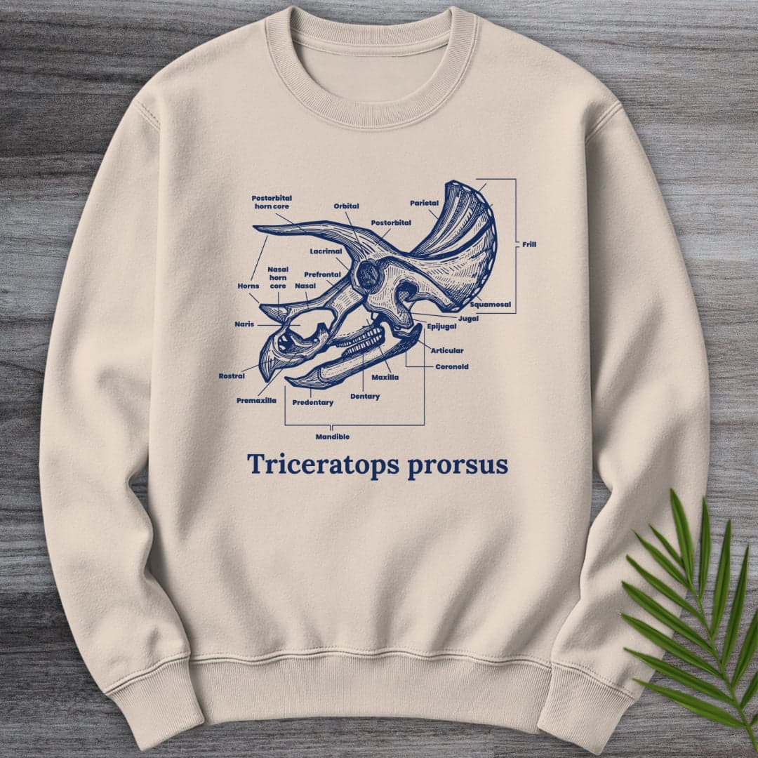 Sweatshirt Sand / S The Head of Triceratops Crewneck