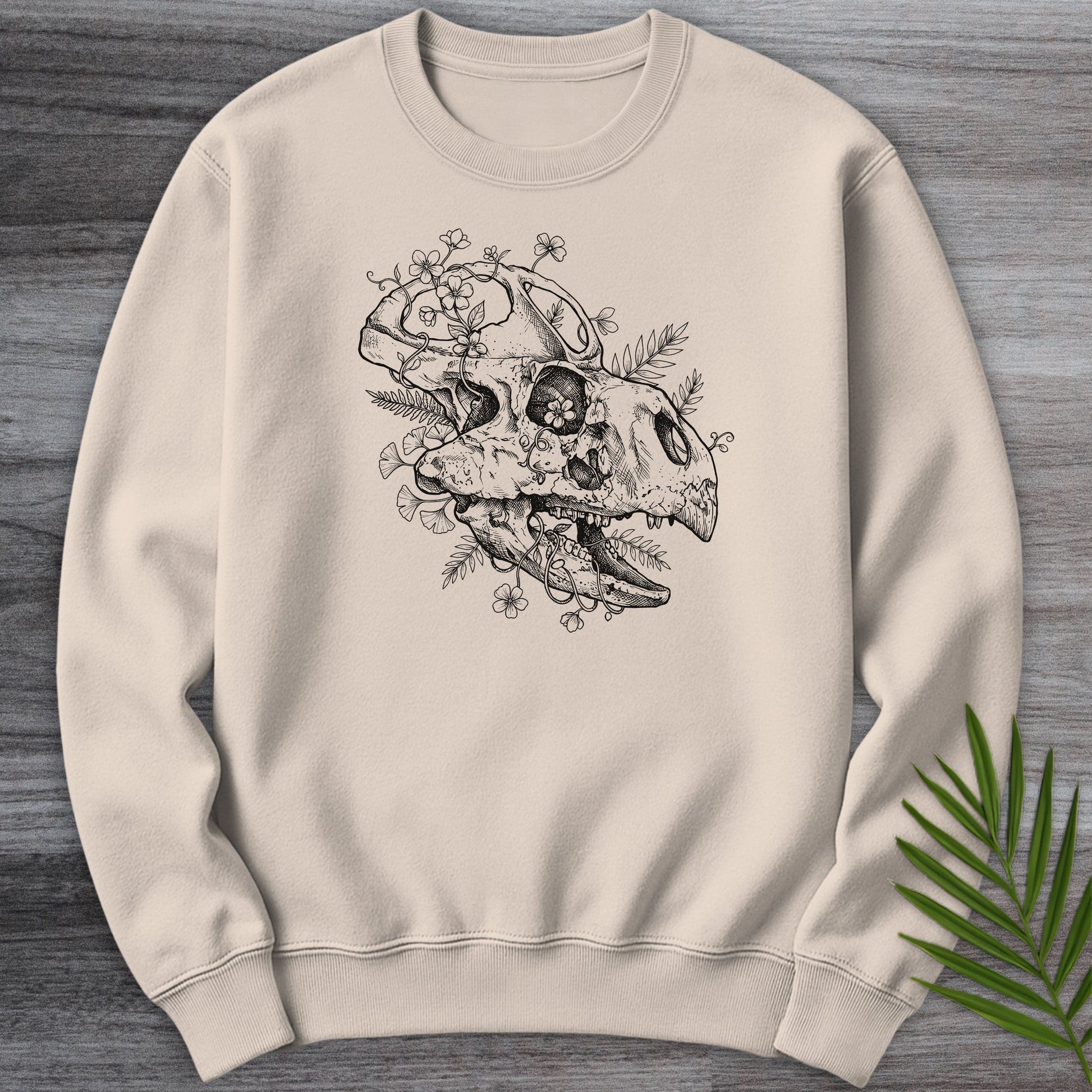 Sweatshirt Sand / S The Small Floral Protoceratops Crewneck