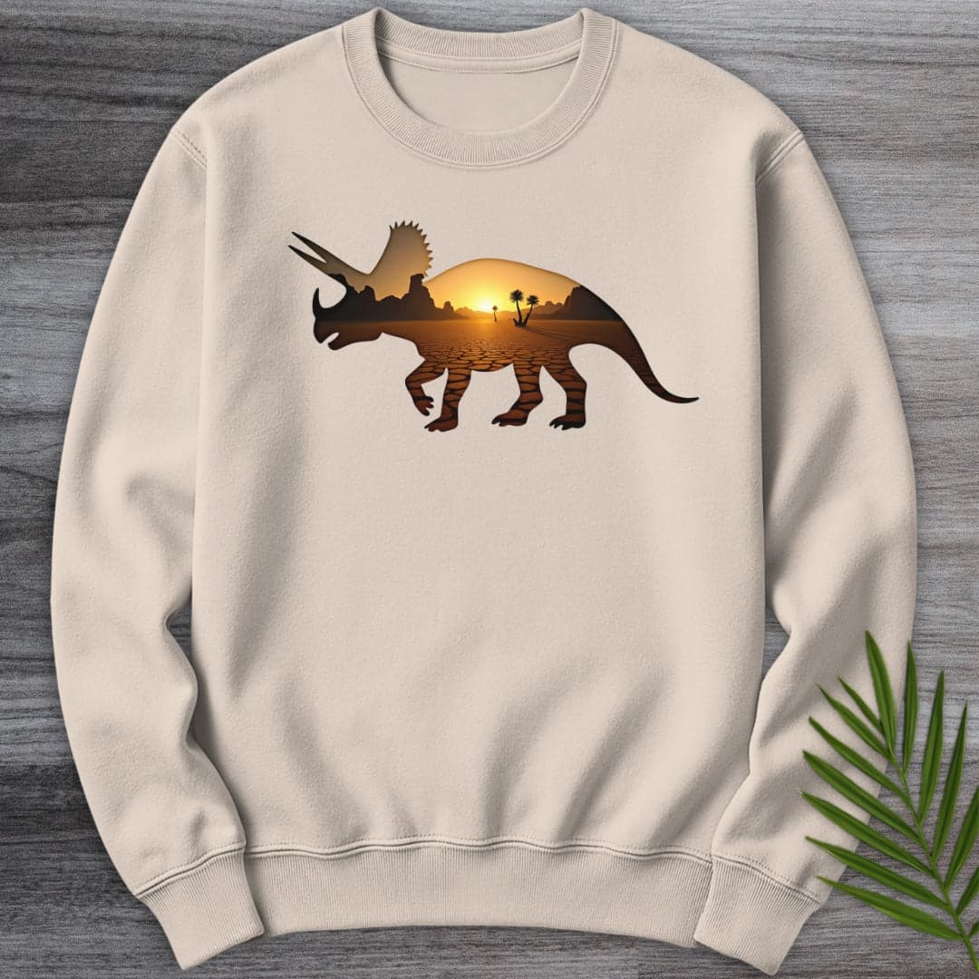 Sweatshirt Sand / S Triceratops Environment Silhouette Crewneck