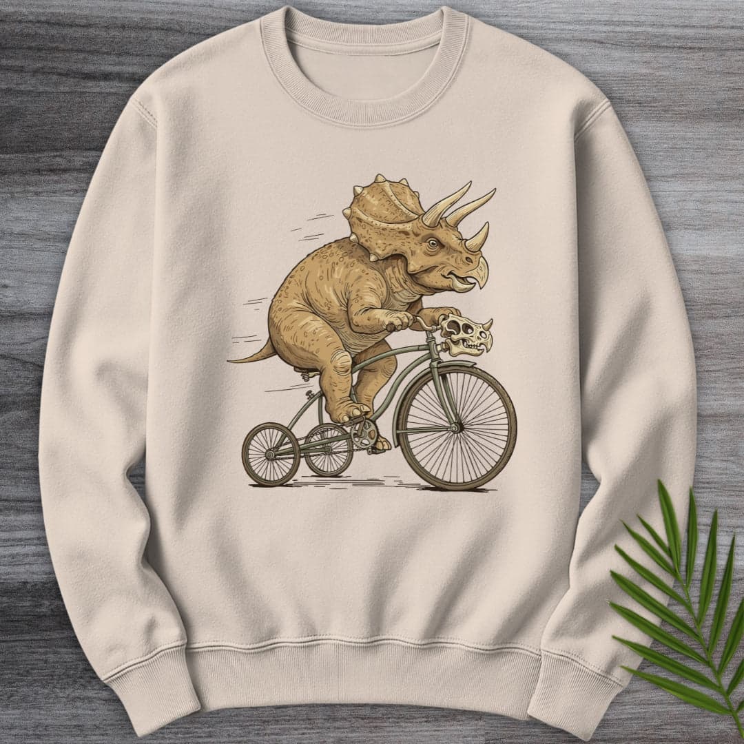Sweatshirt Sand / S Triceratops Tricycle Crewneck