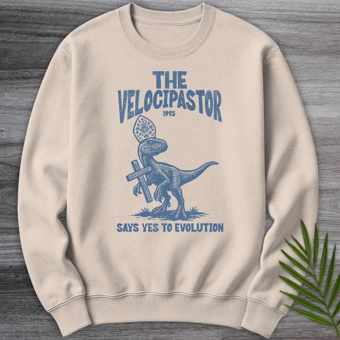 Sweatshirt Sand / S Velocipastor Evolution Teachings Crewneck