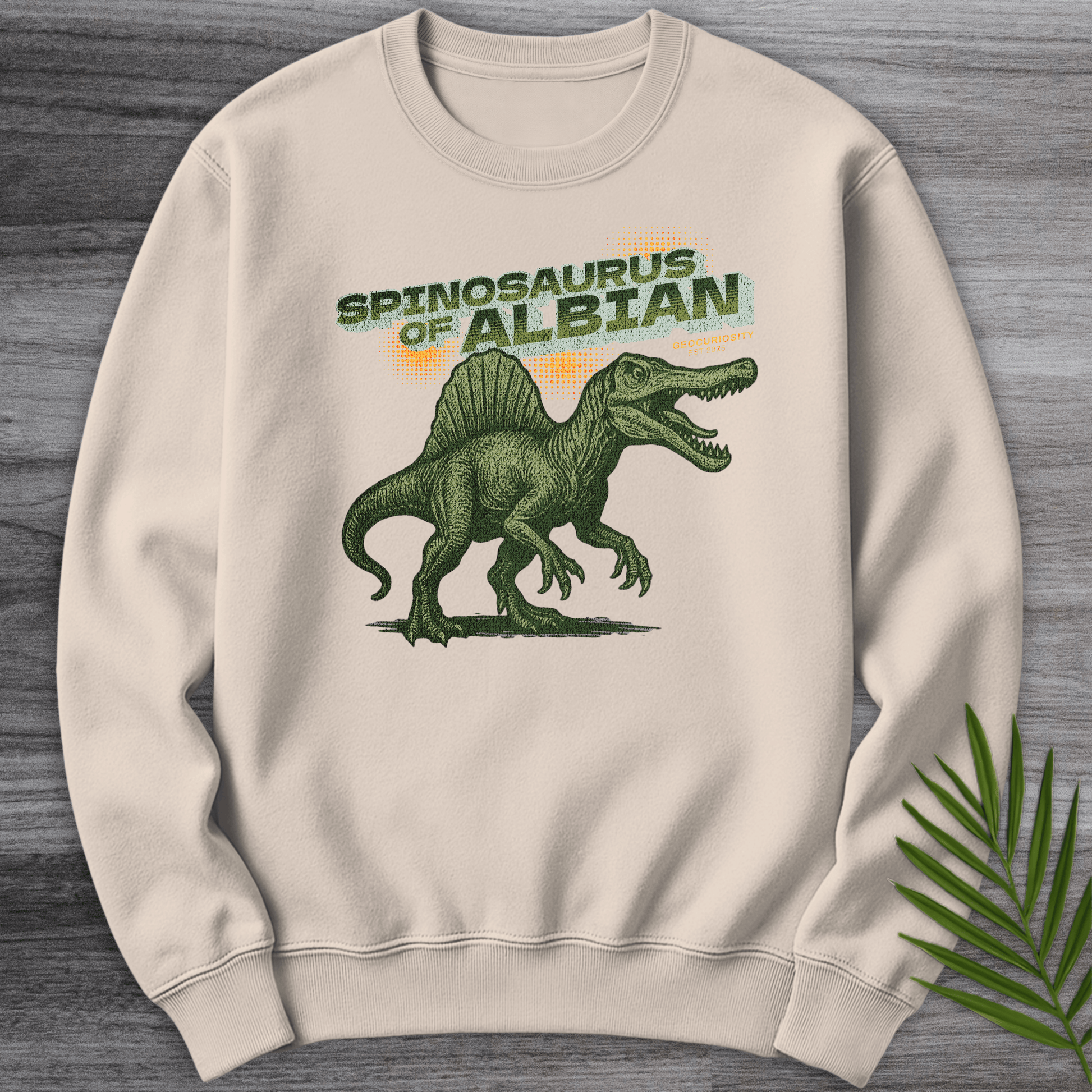 Sweatshirt Sand / S Vintage Spinosaurus of Albian Crewneck