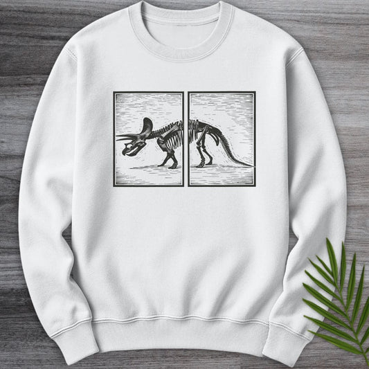 Sweatshirt White / S Across Triceratops Panels Crewneck