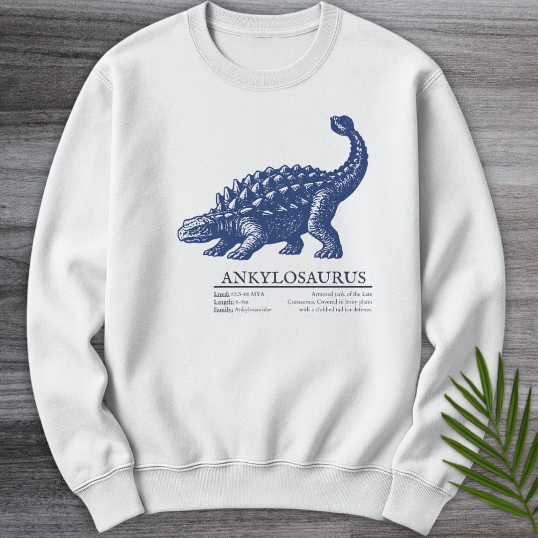 Sweatshirt White / S Ankylosaurus Armored Earth Beast Crewneck